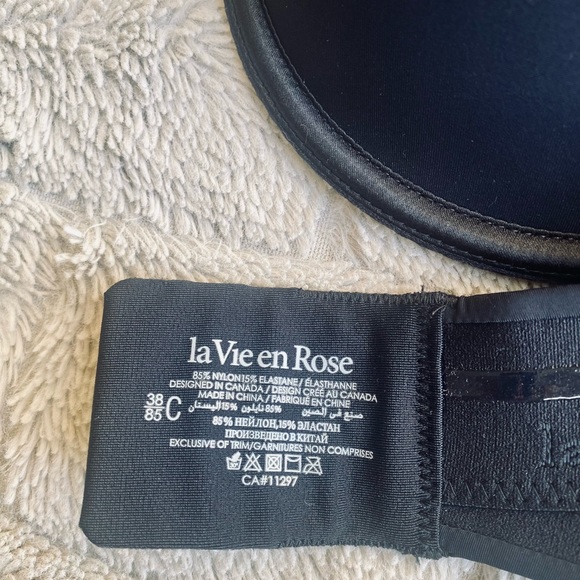 La Vie en Rose Removable Straps Black Bra - Picture 5 of 7